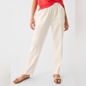 Faherty Arlie Pant in White Linen Blend Size XXS